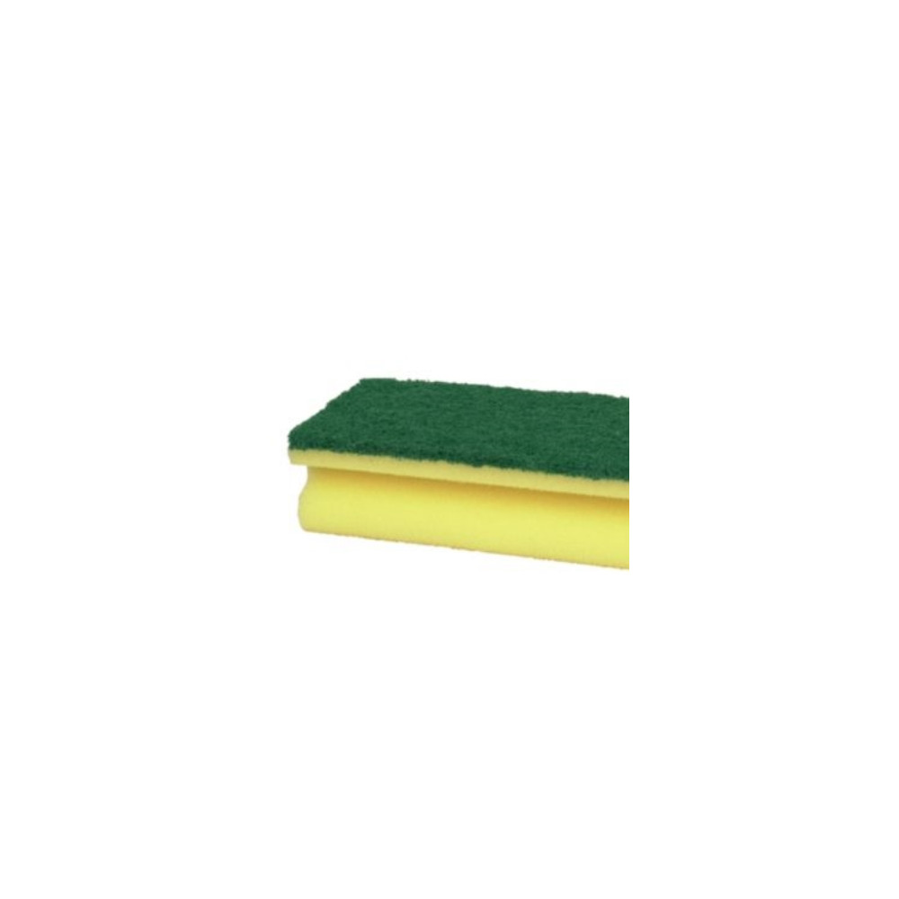 Produktbild för Skursvampar Abena®, grov, HxBxL: 4 x 7,5 x 14 cm, gul/grön,...