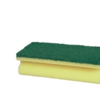 Produktbild för Skursvampar Abena®, grov, HxBxL: 4 x 7,5 x 14 cm, gul/grön,...