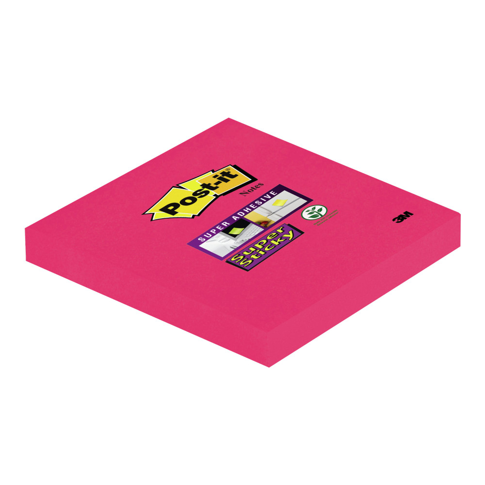Produktbild för Post-it Self-Stick 654-6SP-PO - anteckningar - 76 x 76 mm - 540 ark (6 x 90)
