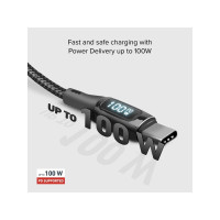 Produktbild för SBS TECABLETCCLED100WK, 1 m, USB C, USB C, 0,48 Gbit/s, Svar...