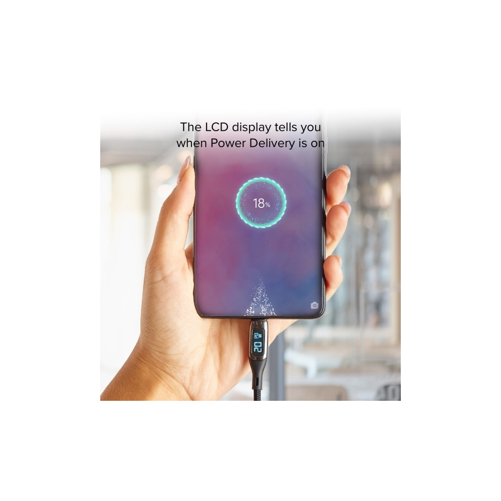 Produktbild för SBS TECABLETCCLED100WK, 1 m, USB C, USB C, 0,48 Gbit/s, Svar...