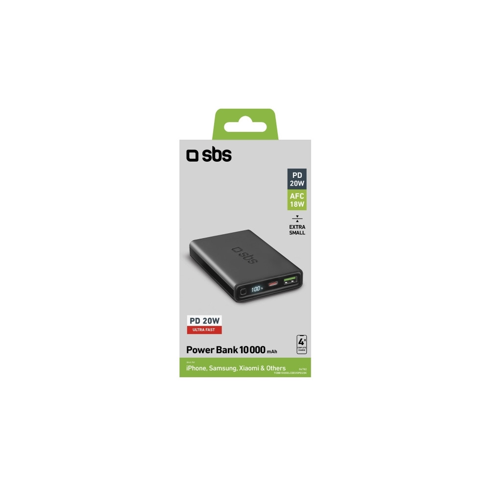Produktbild för SBS TEBB10000LCDEVOPD20K, 10000 mAh, Litium Polymer (LiPo),...