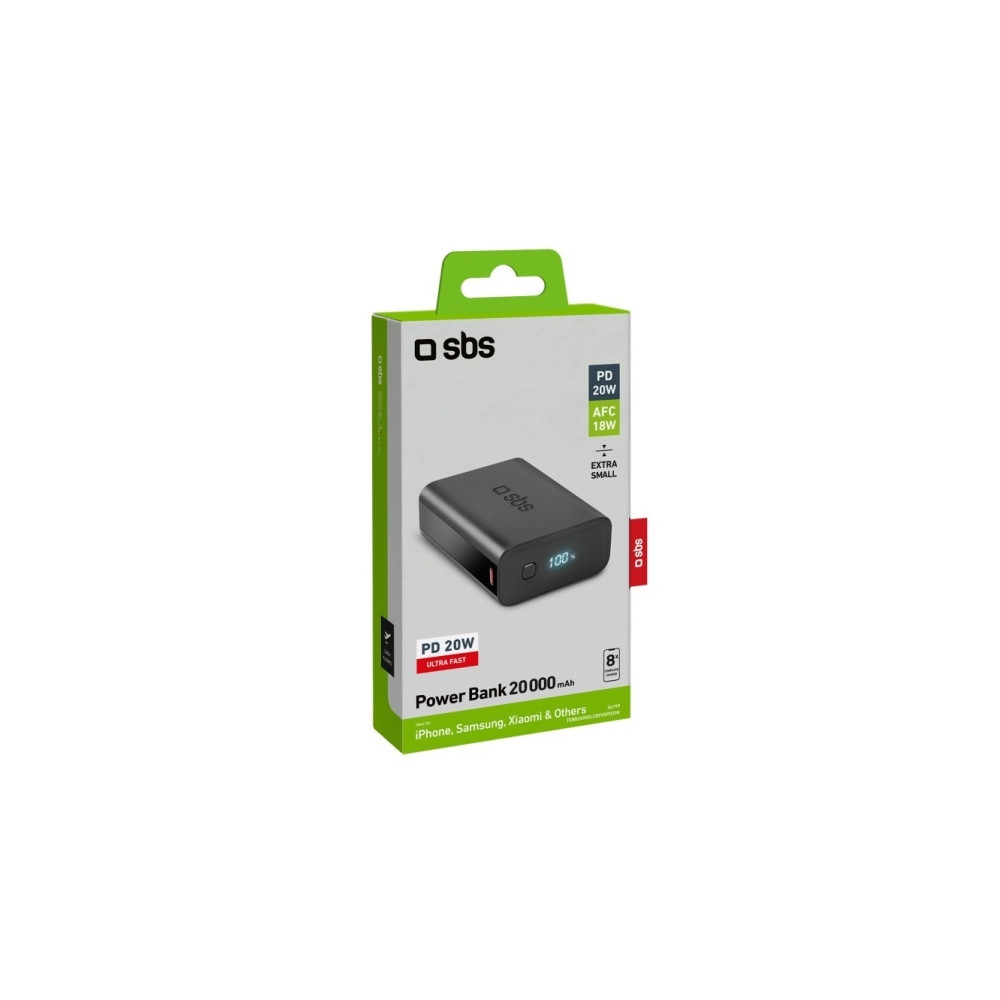 Produktbild för SBS TEBB20000LCDEVOPD20K, 20000 mAh, Litium Polymer (LiPo),...