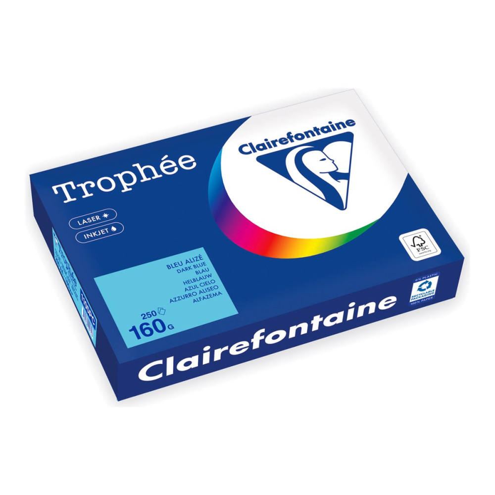 Produktbild för Clairefontaine Trophée - tonat papper - 250 ark - A4 - 160 g/m²