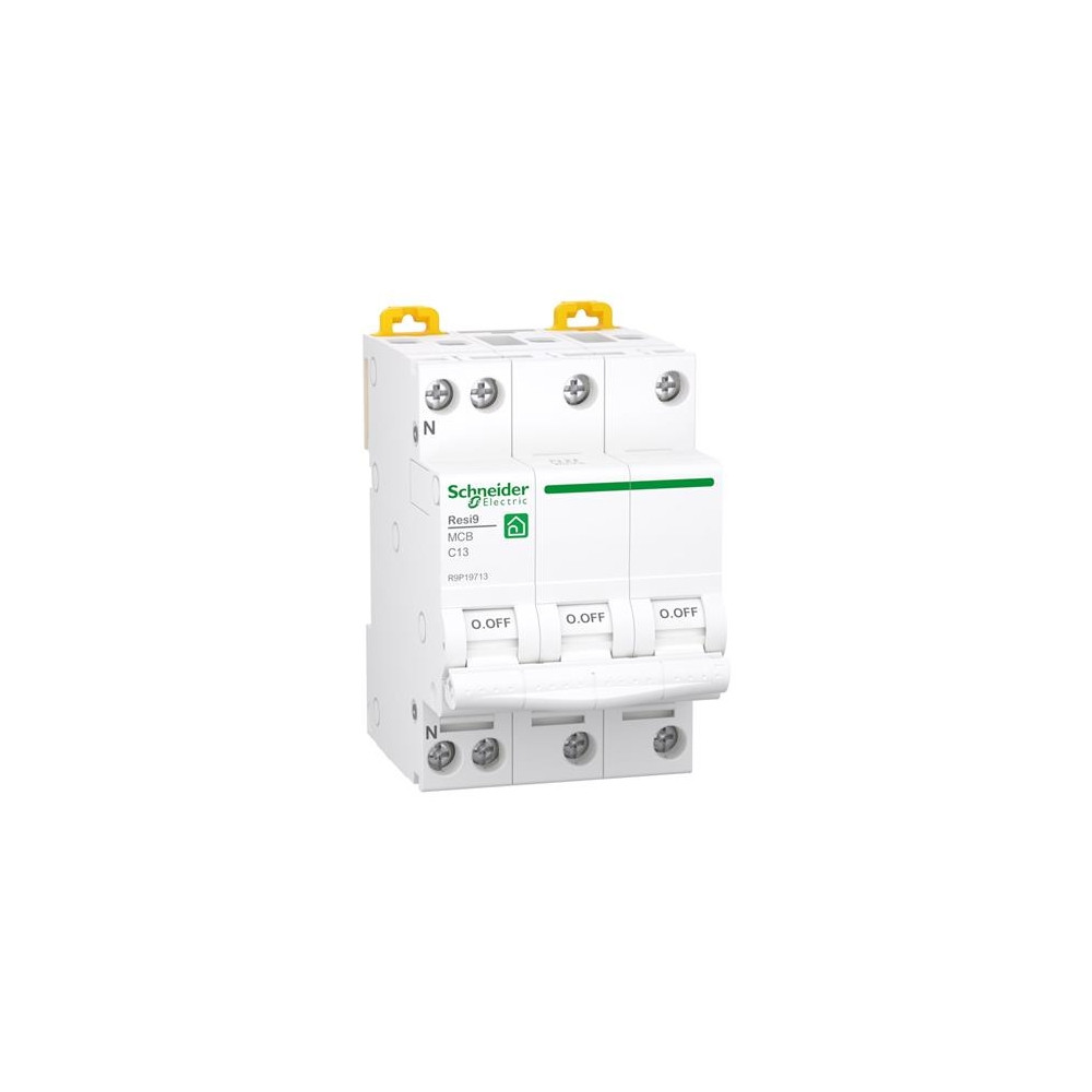 Produktbild för Resi9 XP MCB/automatsäkring 3PN C-karaktäristik 13A 6kA 54 m...