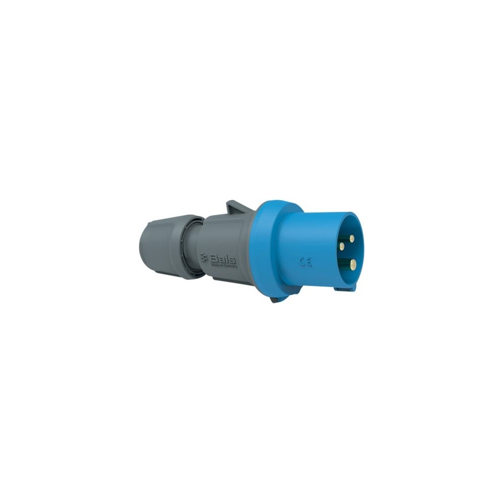 Produktbild för CEE stickpropp 16A 230V kl. H6 3-pol blå IP54 skruvfri Quick...