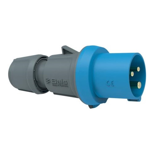 Solar Plus CEE stickpropp 16A 230V kl. H6 3-pol blå IP54 skruvfri Quick...