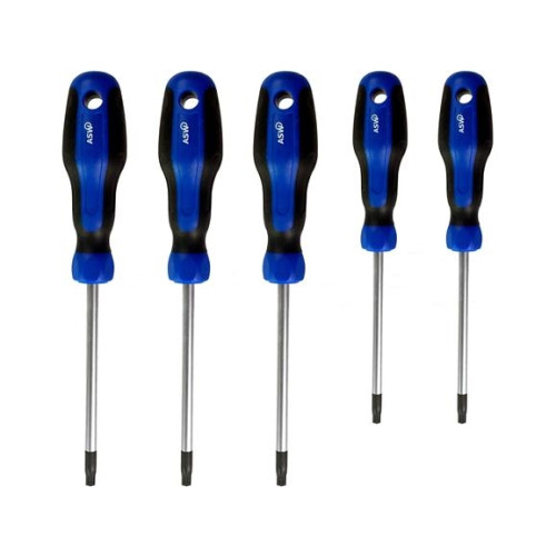 Solar Plus Skruvmejselsats med 5 st Torx-spår TX10, TX15, TX20, TX25 oc...