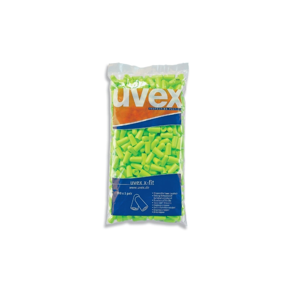 Produktbild för Uvex 2112003, Engångsöronproppar, I öra, Grön, Trådlös, 37 d...