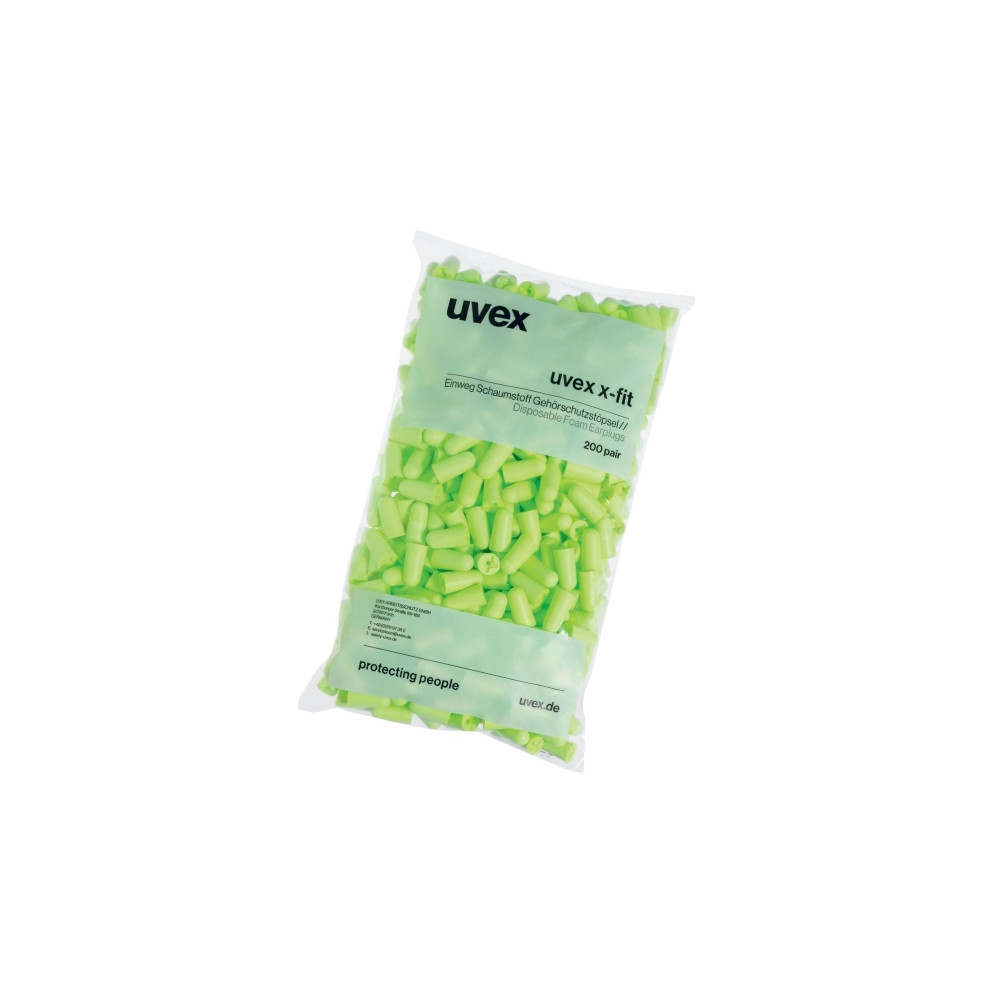 Produktbild för Uvex 2112003, Engångsöronproppar, I öra, Grön, Trådlös, 37 d...