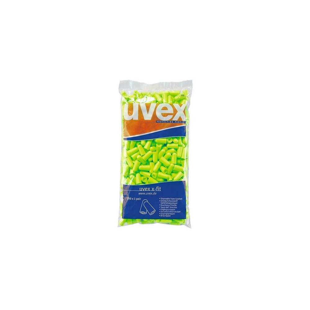 Produktbild för Uvex 2112003, Engångsöronproppar, I öra, Grön, Trådlös, 37 d...