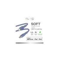 Produktbild för PURO PUCAPLTUSBCICONLBLUE, 1,5 m, Lightning, USB C, Hankoppl...