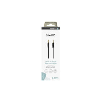 Produktbild för Sinox SXA06105, 3,5mm, Hankontakt, 3,5mm, Hankontakt, 5 m, S...