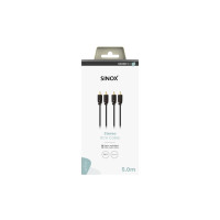 Produktbild för Sinox SXA04205, 2 x RCA, hankontakt, 2 x RCA, hankontakt, 5...