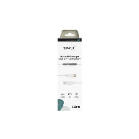 Produktbild för Sinox SXI04651, 1 m, Lightning, USB C, Hankontakt, Hankontak...