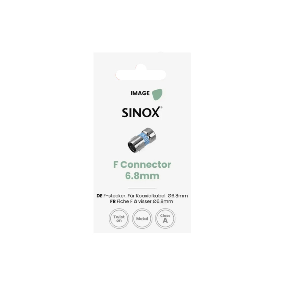Produktbild för Sinox SOV01553, F-typ, A, Rostfritt stål, Metall, 6,8 mm, 2...
