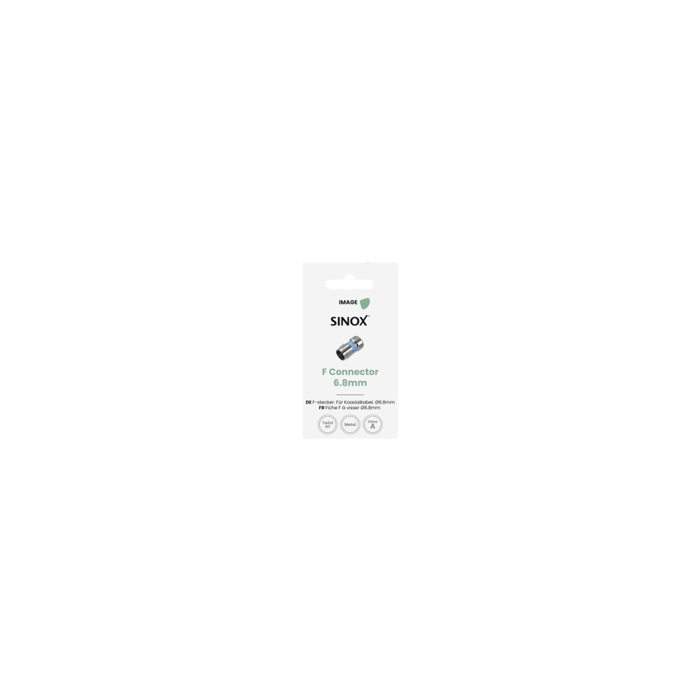 Produktbild för Sinox SOV01553, F-typ, A, Rostfritt stål, Metall, 6,8 mm, 2...