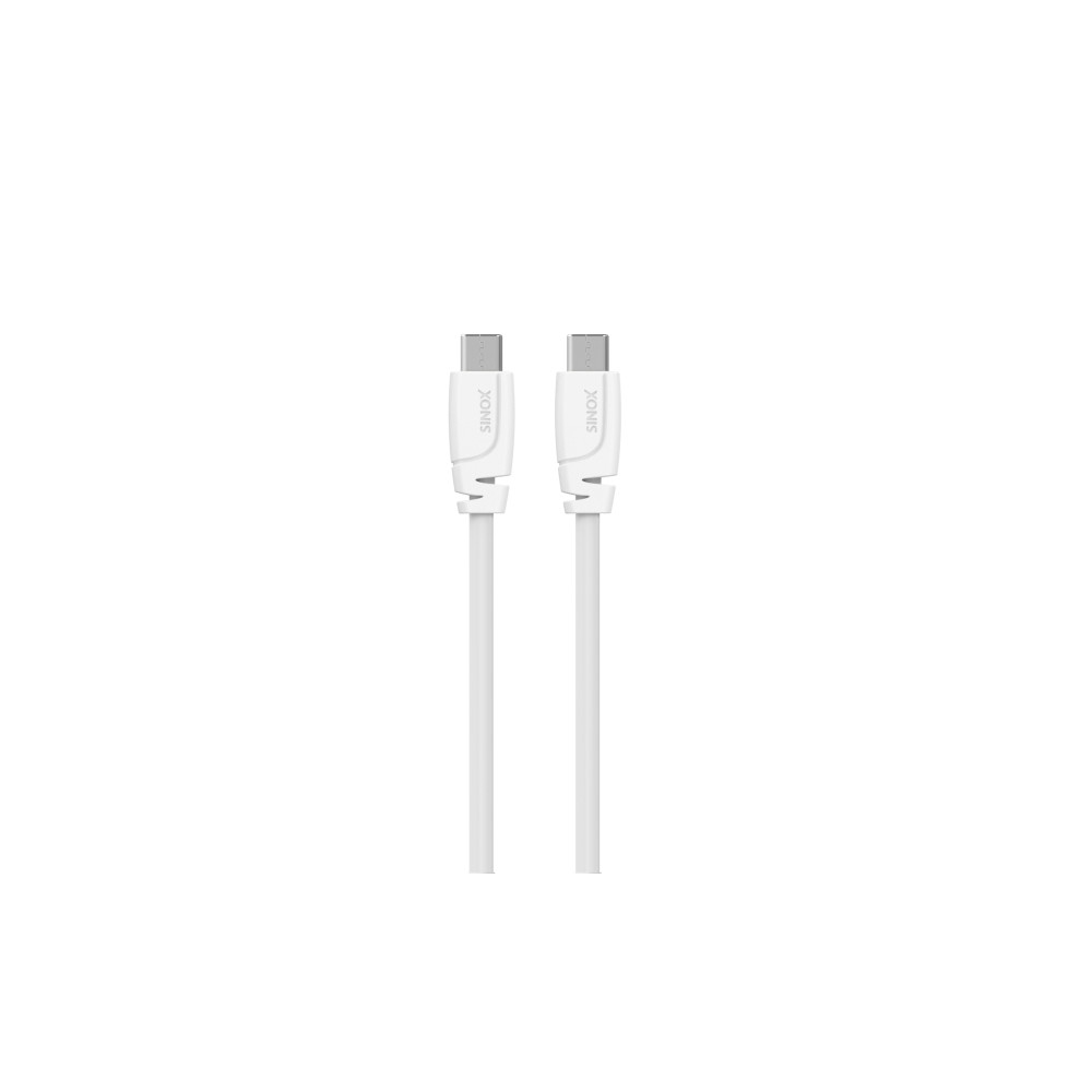 Produktbild för Sinox SOI06461, 1 m, USB C, USB C, USB 2.0, 0,48 Gbit/s, Vit