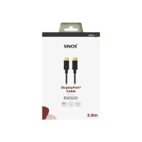 Produktbild för Sinox SOC01203, 3 m, DisplayPort, DisplayPort, Hankoppling,...