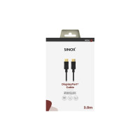 Produktbild för Sinox SOC01203, 3 m, DisplayPort, DisplayPort, Hankoppling,...