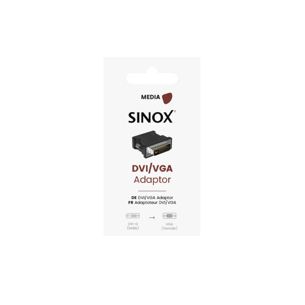 Produktbild för Sinox SOC04017, DVI-A, VGA (D-Sub), Hankontakt, Honkontakt,...
