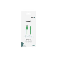 Produktbild för Sinox SOE05261, 1 m, USB C, USB A, USB 2.0, 0,48 Gbit/s, Grö...