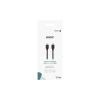 Produktbild för Sinox SOE06361, 1 m, USB C, USB C, USB 2.0, 0,48 Gbit/s, Sva...