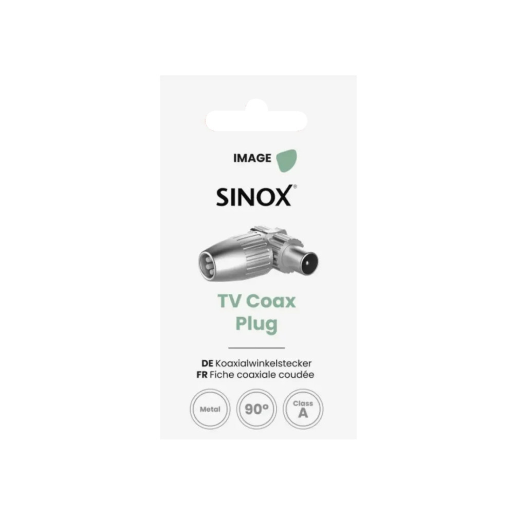 Produktbild för Sinox SOV01512, Hankoppling, 90°, Silver, Metall, Upphängbar...