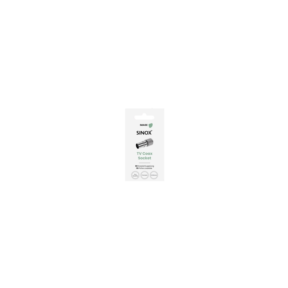 Produktbild för Sinox SOV01526, IEC, Honkoppling, Rostfritt stål, Metall, 9,...