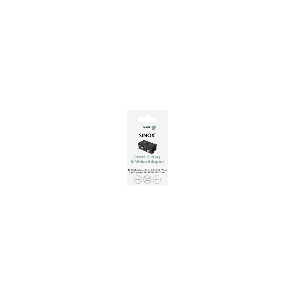 Produktbild för Sinox SOV01580, SCART (21-pin), 3 x RCA + S-Video, Hankoppli...