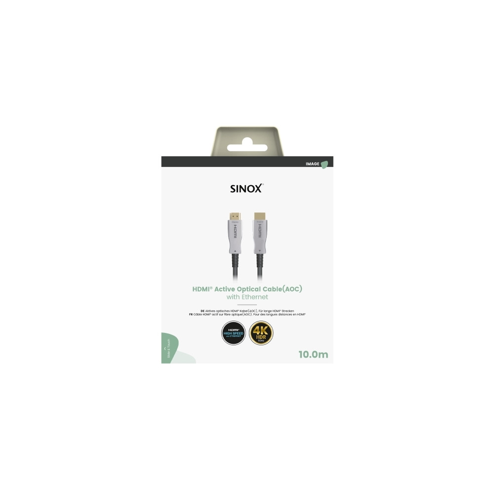 Produktbild för Sinox SOV030610, 10 m, HDMI Typ A (standard), HDMI Typ A (st...