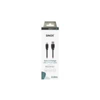 Produktbild för Sinox SXI05062, 2 m, USB C, USB A, USB 3.2 Gen 1 (3.1 Gen 1)...