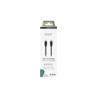 Produktbild för Sinox SXI06362, 2 m, USB C, USB C, USB 3.2 Gen 2 (3.1 Gen 2)...