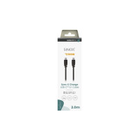 Produktbild för Sinox SXI06362, 2 m, USB C, USB C, USB 3.2 Gen 2 (3.1 Gen 2)...