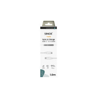 Produktbild för Sinox SXI06461, 1 m, USB C, USB C, USB 3.2 Gen 2 (3.1 Gen 2)...