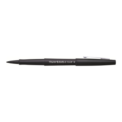 Papermate Paper Mate FLAIR ORIGINAL - fiberspetspenna - svart (paket om 12)