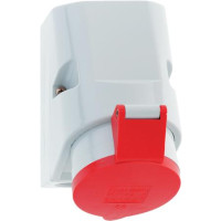Produktbild för BALS CEE vägguttag H6 400V 32A 5-pol röd BxH: 83x126 mm topp...