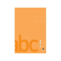 Produktbild för Skrivhäfte Bantex A5 11 linjer på 1/2 sida (8 mm) orange 25...