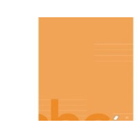 Produktbild för Skrivhäfte Bantex A5 11 linjer på 1/2 sida (8 mm) orange 25...