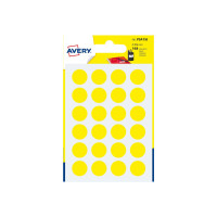 Produktbild för Avery - självhäftande färgkodad etikett - gul (paket om 168)