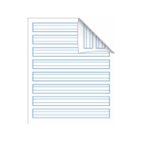Produktbild för Anteckningsblock Bantex, 17 x 21 cm, 8 x 3 rader (5+7+5 mm),...