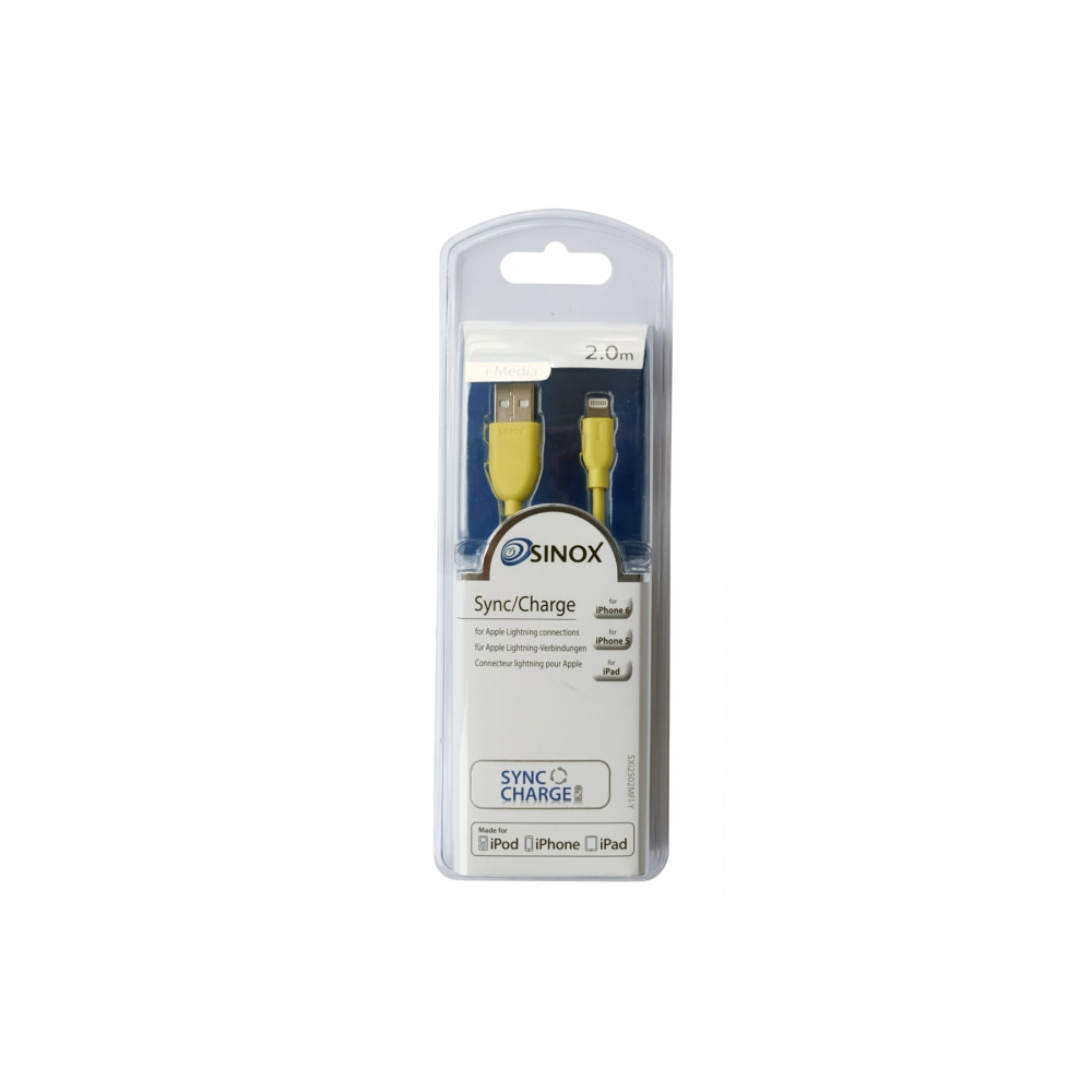 Produktbild för Sinox i-Media Lightning-kabel - Lightning / USB - 2 m