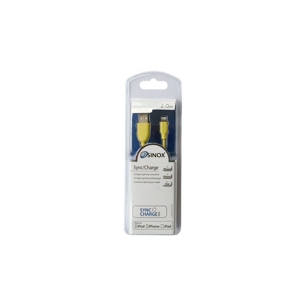 Produktbild för Sinox i-Media Lightning-kabel - Lightning / USB - 2 m