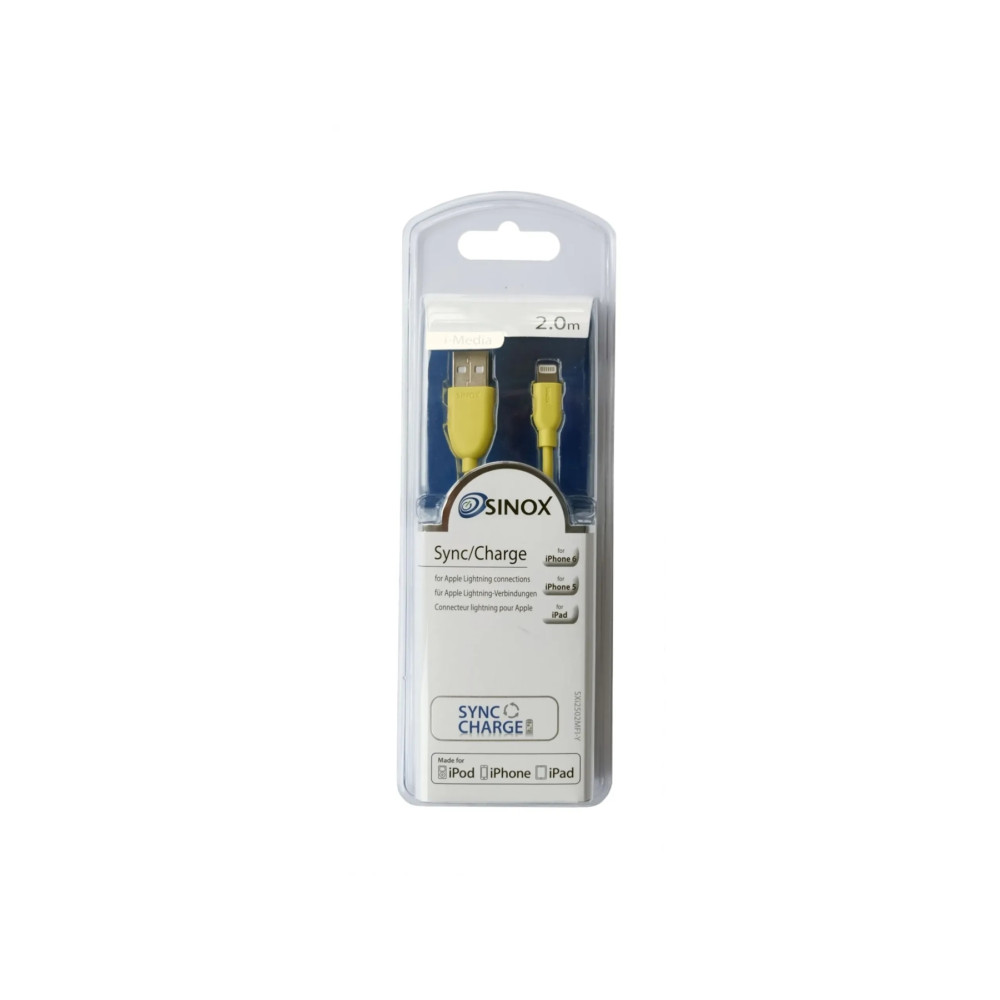 Produktbild för Sinox i-Media Lightning-kabel - Lightning / USB - 2 m