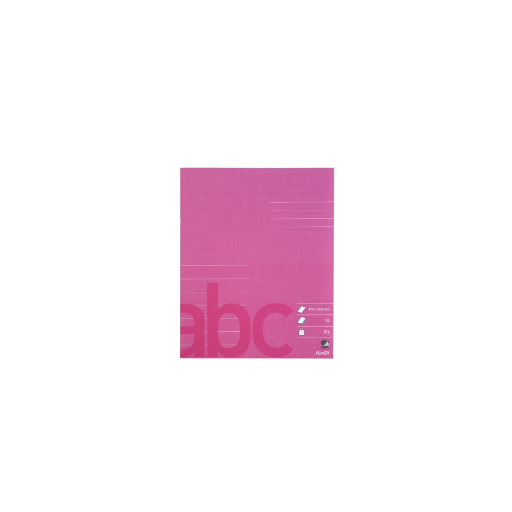 Produktbild för Skrivbok bantex, 17 x 21 cm, 1/2 tomt, 1/2 linjerat (14,5 mm...