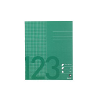 Produktbild för Räknehäfte Bantex 17 x 21 cm rutat 5 x 5 mm gräsgreen 20 st.