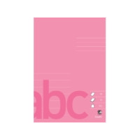 Produktbild för Skrivhäfte Bantex A5 7 rader på 1/2 sida (14,5 mm) rosa 25 s...