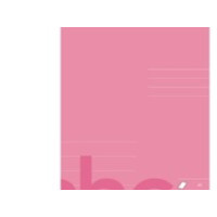 Produktbild för Skrivhäfte Bantex A5 7 rader på 1/2 sida (14,5 mm) rosa 25 s...