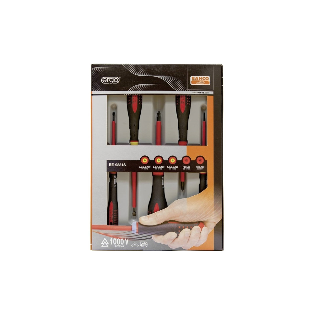 Produktbild för Bahco BE-9881S, 175 mm, 365 mm, 38 mm, 450 g, Svart, Röd, Gr...