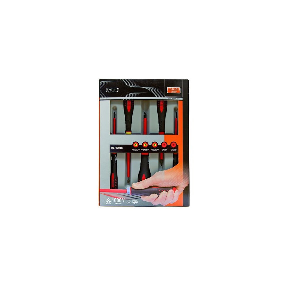 Produktbild för Bahco BE-9881S, 175 mm, 365 mm, 38 mm, 450 g, Svart, Röd, Gr...